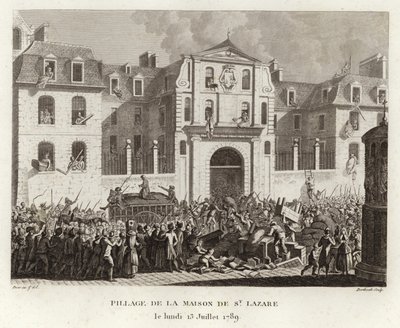 Plünderung des Hauses von St. Lazare von Prieur