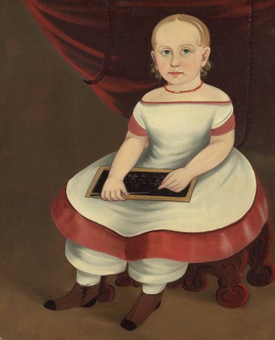 Kleines Mädchen mit Schiefertafel, ca. 1845 von Prior Hamblin School