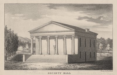 Goethean Society Hall, Marshall College, Mercersberg, PA, 1830 von Prof. Budd