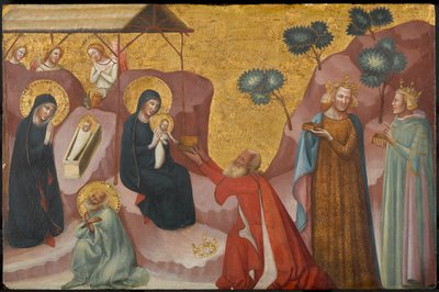 Die Geburt Christi und die Anbetung der Heiligen Drei Könige, um 1325-1330 von Pseudo Jacopino di Francesco