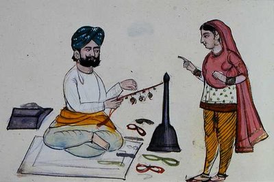 Seidenflechter, ca. 1890 von Punjabi School
