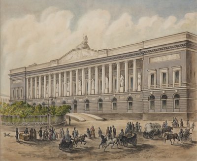 Die Kaiserliche Öffentliche Bibliothek in Sankt Petersburg, 1840er Jahre von Pyotr Fyodorovich Borel
