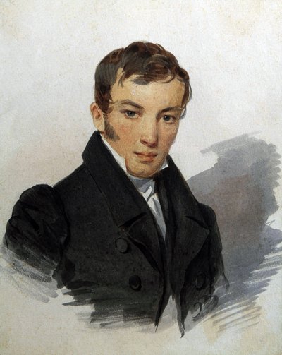 Porträt des Dichters Wassili Schukowski von Pyotr Fyodorovich Sokolov