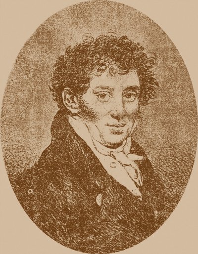 Porträt des Komponisten und Gitarristen Andrei Osipovich Sychra 1773-1850, 1817 von Pyotr Fyodorovich Sokolov