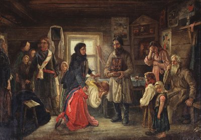 Vor der Hochzeit, 1900er Jahre von Pyotr Ivanovich Tselebrovski