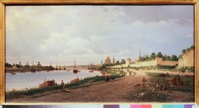 Pskov (Russland) - Gemälde von Pyotr Petrovich Vereshchagin (1836-1886), Öl auf Leinwand von Pjotr ​​​​Petrowitsch Wereschtschagin