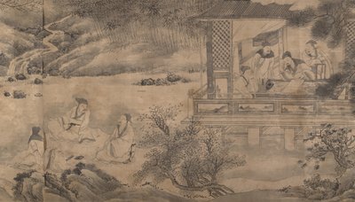 Dichterversammlung im Orchideenpavillon (datiert 1607) von Qian Gong