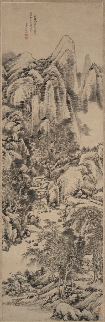 Landschaft im Stil von Huang Gongwang von Qian Weicheng