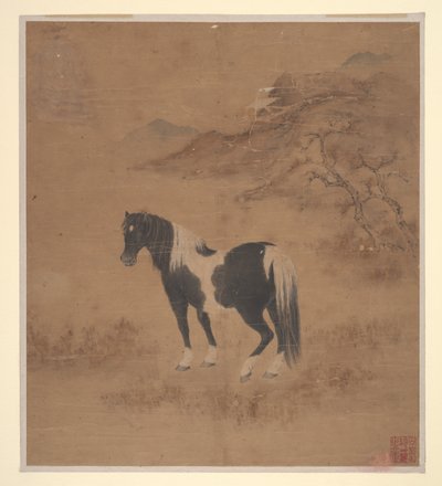 Pferd und Landschaft von Qing Dynasty Chinese School