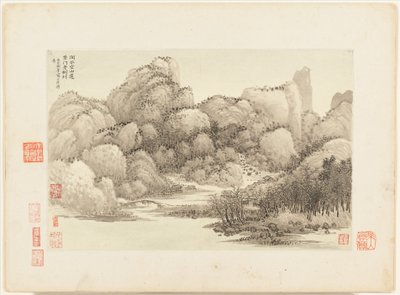 Landschaften nach alten Meistern, datiert 1674 und 1677 von Qing Dynasty Chinese School