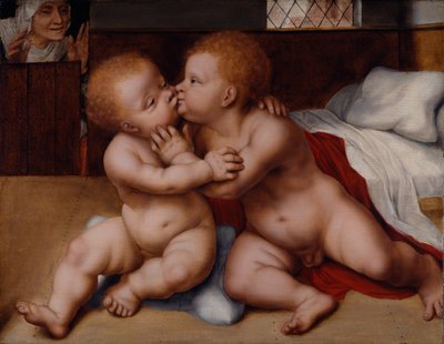 Das Jesuskind mit dem kleinen Johannes dem Täufer von Quentin (workshop of) Massys or Metsys