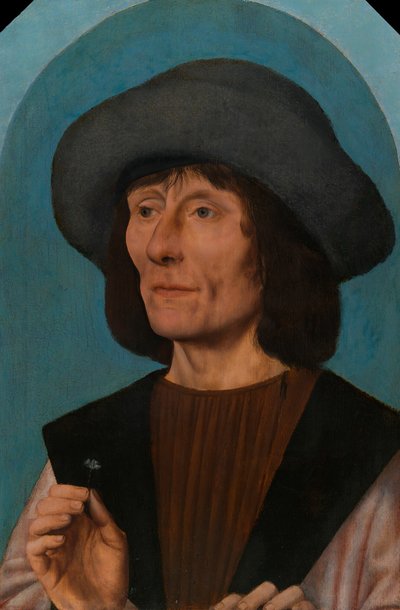 Porträt eines Mannes mit Nelke von Quentin Massys