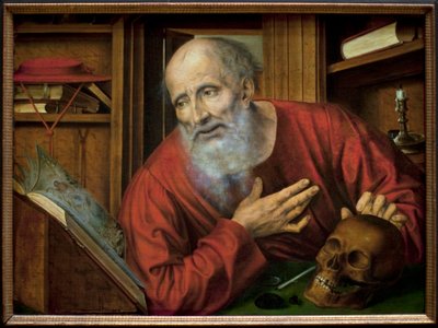 Der heilige Hieronymus in seiner Zelle von Quentin Massys or Metsys