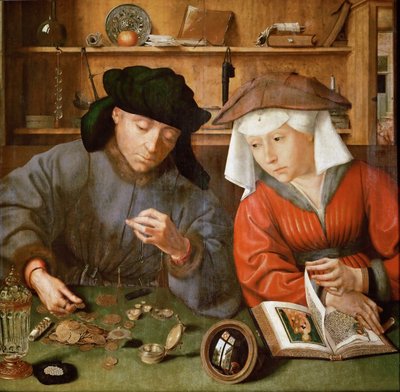 Der Geldverleiher und seine Frau von Quentin Massys or Metsys