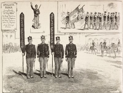 Inspektion der Brigade Roma der italienischen Armee, 16. März von Quinto Cenni