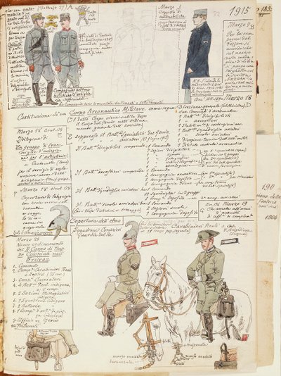 Uniformen des Königreichs Italien, Farbtafel von Quinto Cenni von Quinto Cenni