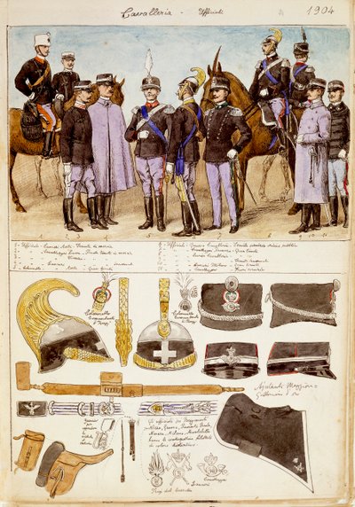 Uniformen der Kavallerieoffiziere des Königreichs Italien von Quinto Cenni