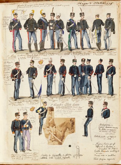 Verschiedene Uniformen des Königreichs Italien von Quinto Cenni, Farbtafel von Quinto Cenni