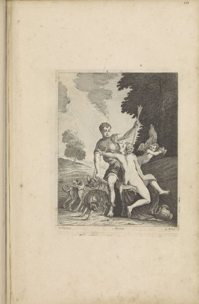 Venus versucht Adonis vom Jagen abzuhalten von Quirin Boel