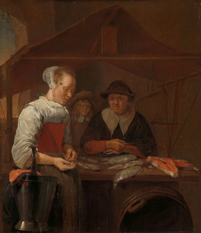 Die Fischverkäuferin von Quiringh Gerritsz. van Brekelenkam