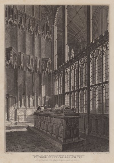 Grab und Kapelle von William of Wykeham, Gründer des New College, Oxford, in der Kathedrale von Winchester von R. (after) Essex
