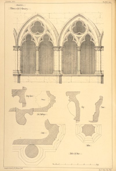 Fenster in der Halle des Klosters, Cluny, aus 