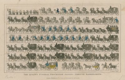 Der Trauerzug der Königin, der durch Hammersmith zieht von R. Banks
