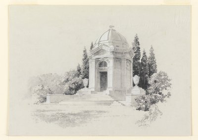Darstellung eines Mausoleums von R. E.