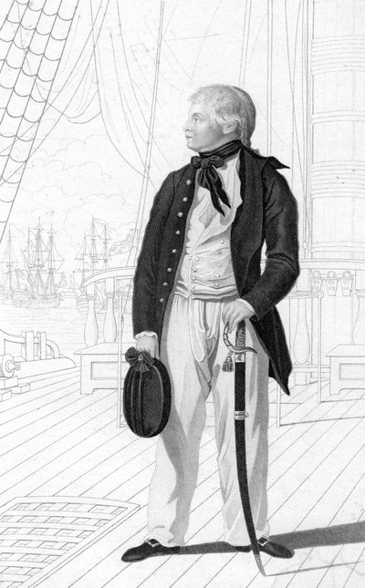 Prinz William Henry als Seekadett an Bord der Prince George, 1831 von R. Page