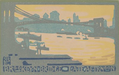 Brooklyn Bridge am späten Nachmittag, 1916 von Rachael Robinson Elmer