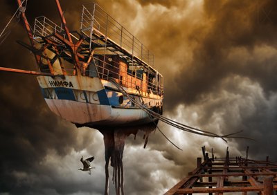 Dramatisches Fliegendes Schiff von Radoslav Penchev