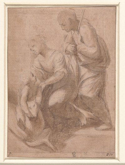 Heilige Familie mit einem Lamm von Rafaël