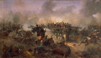Dritter Unabhängigkeitskrieg, Prinz Umberto auf dem Platz von Villafranca, 24. Juni 1866 von Raffaele Pontremoli