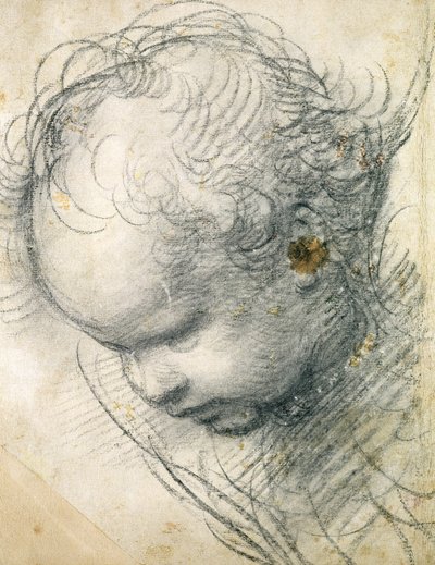 Kopf eines Cherubs von Raffaello Sanzio Raphael