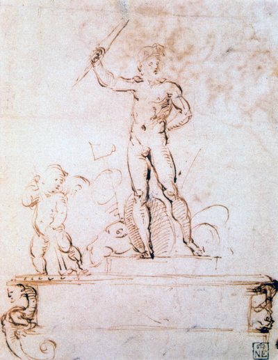 Umrisskomposition für eine Festdekoration, ca. 1500-1520 von Raffaello Sanzio Raphael