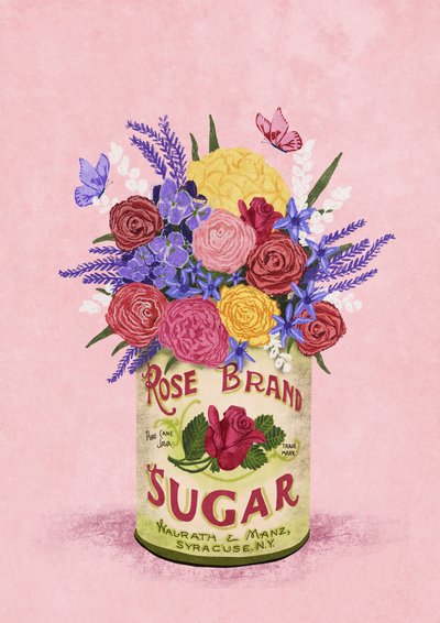 Blumen in einer Vintage-Dose von Raissa Oltmanns