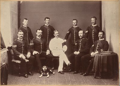 Kapitän Watkins und Unteroffiziere von Raja Deen Dayal
