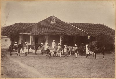 Dr. Morris und Gesellschaft, Jhansi (recto) von Raja Deen Dayal