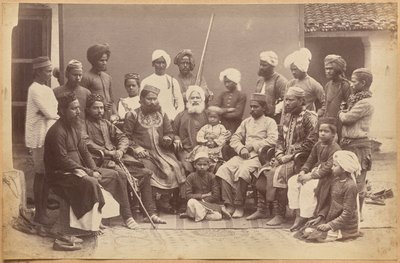 Familie Mowhri Rahman Alli Khan, Rewa (recto, unten) von Raja Deen Dayal