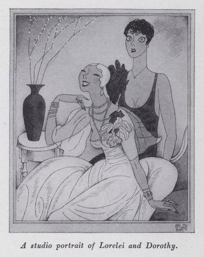 Illustration für "But Gentlemen Marry Brunettes" von Anita Loos von Ralph Barton