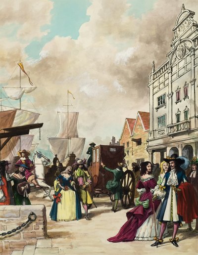 König Karl II. (1630-85) stellt das Theater wieder her von Ralph Bruce