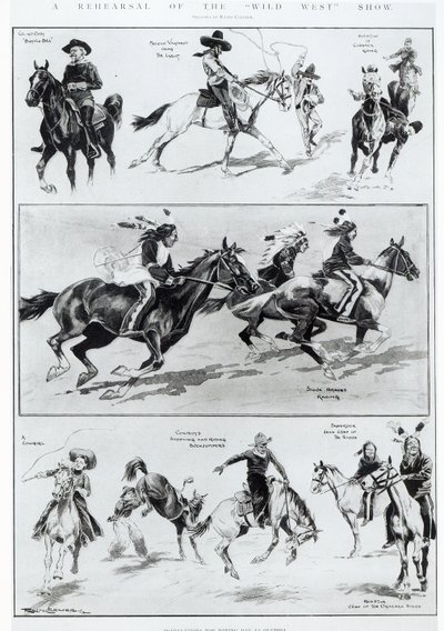 Probe der Wild West Show in Olympia von Ralph Cleaver