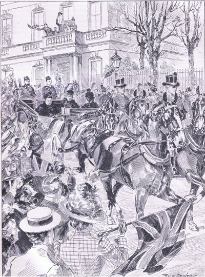 Der letzte Besuch der Königin in London im März 1900, Illustration aus Cassells Geschichte Englands, 1900er Jahre von Ralph Cleaver