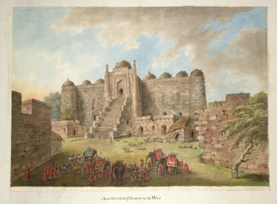 Der Eingangshof und die Ostfassade zur Kalan-Moschee. Lady Hastings