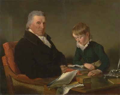 Francis Noel Clarke Mundy und sein Enkel William Mundy von Ramsay Richard Reinagle