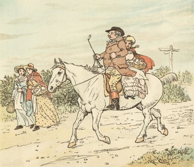 Ein Bauer ritt auf seiner grauen Stute von Randolph Caldecott