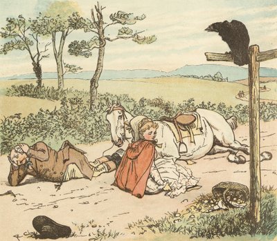 Ein Bauer ritt auf seiner grauen Stute von Randolph Caldecott