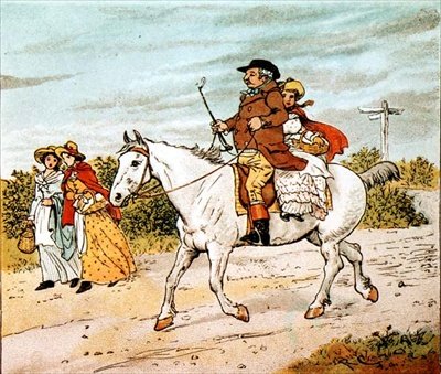 Ein Bauer ritt auf seiner grauen Stute von Randolph Caldecott