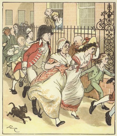 Eine Elegie auf den Tod eines verrückten Hundes von Randolph Caldecott