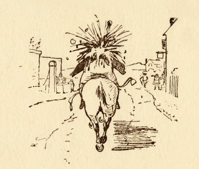 John Gilpins Weinflaschen explodieren, 1878, um 1918 von Randolph Caldecott